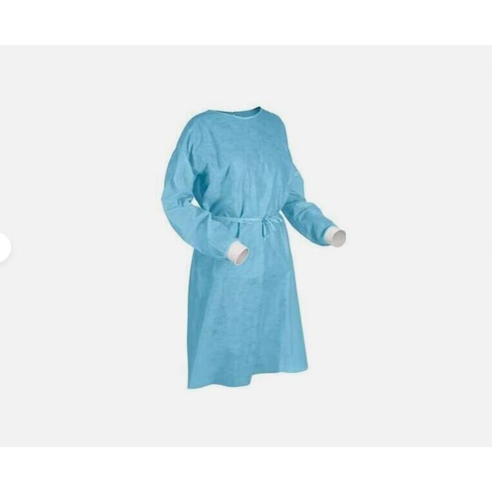 Disposable Isolation Gowns Level 3, Ppe, 45gsm, Knitted Cuffs, Blue, Pack Of 10